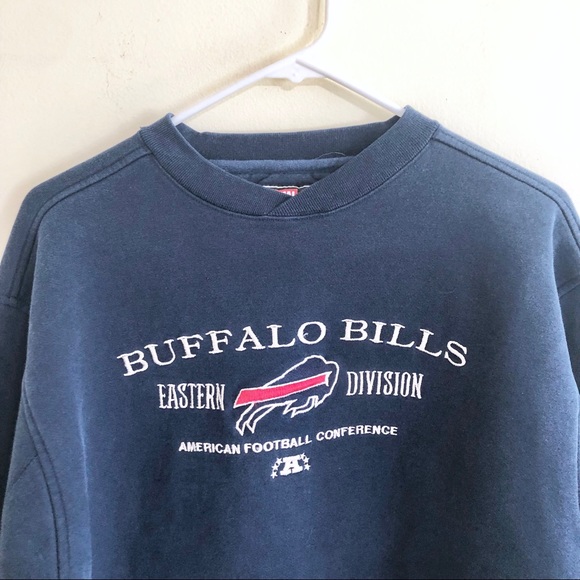 Vintage Buffalo Bills Embroidered Sweatshirt Sz M - Picture 3 of 5